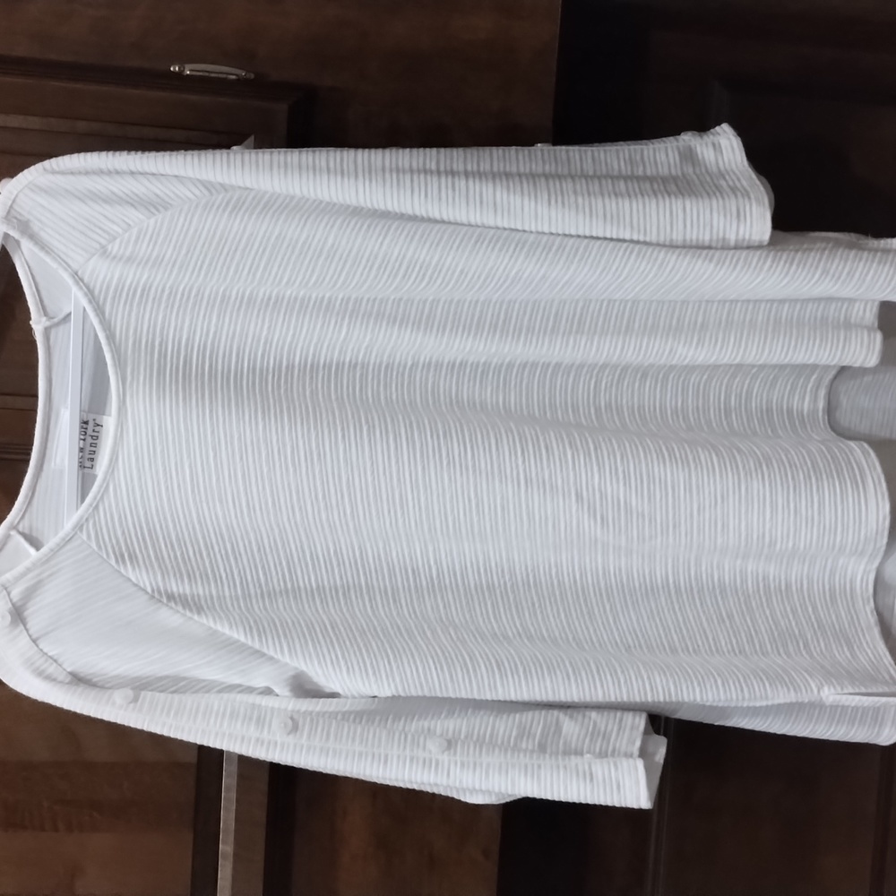 White long sleeve top